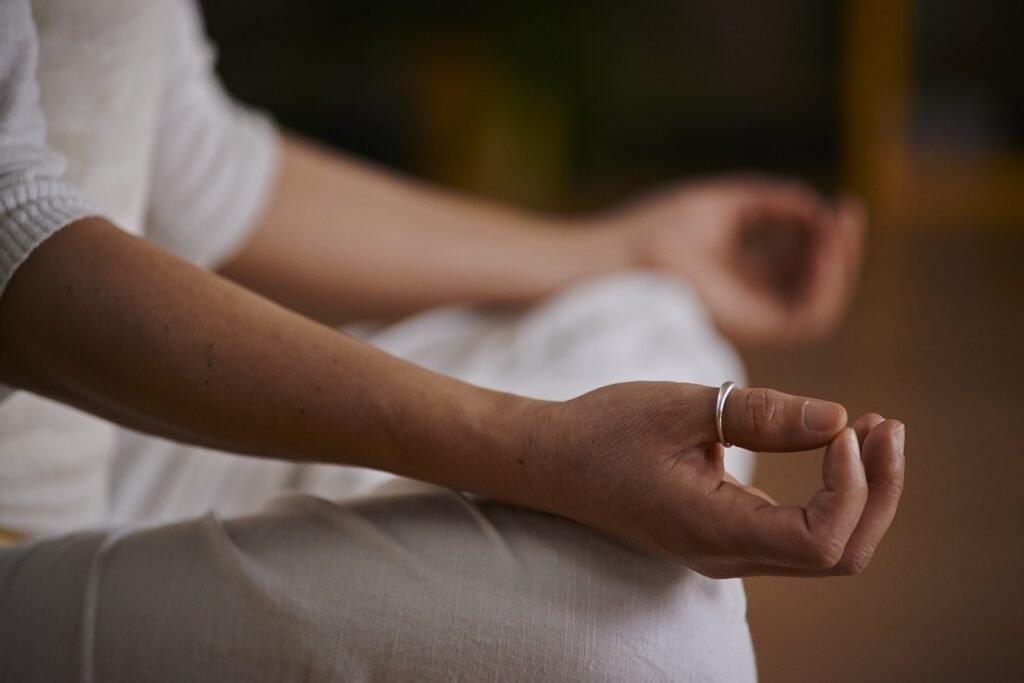 A yoga pose used for meditation A yoga pose used for meditation